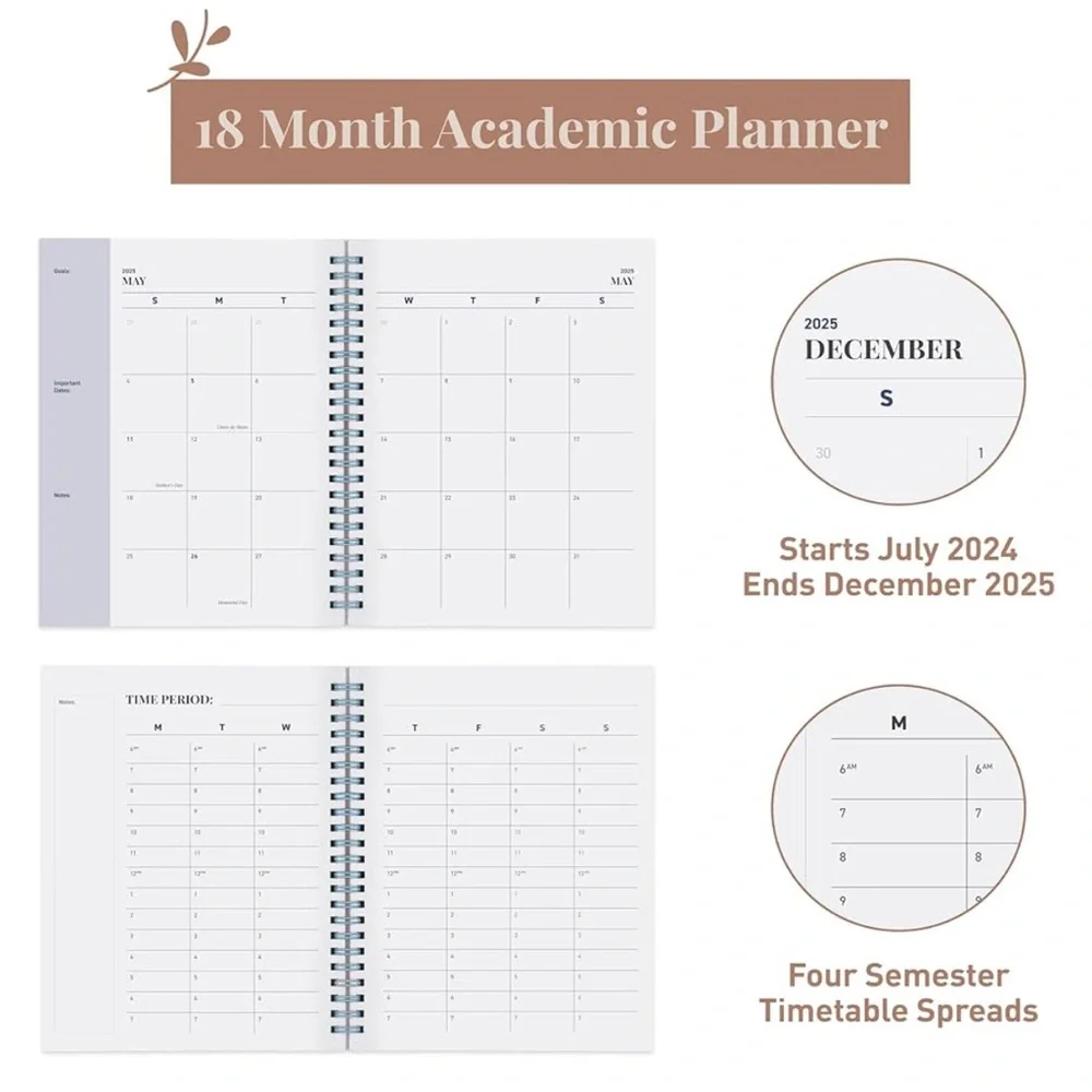 Navy Blue Academic Planner 2024-2025